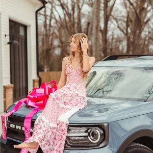 Floral Pink Maxi Dress